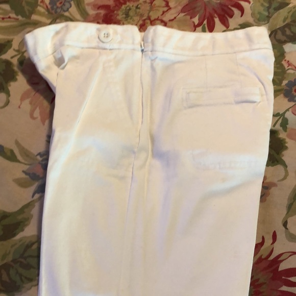 TALBOTS sz 4 Petite Crop Cotton Spandex Side-Zip Button detail Nautical $109 NEW - Picture 12 of 16